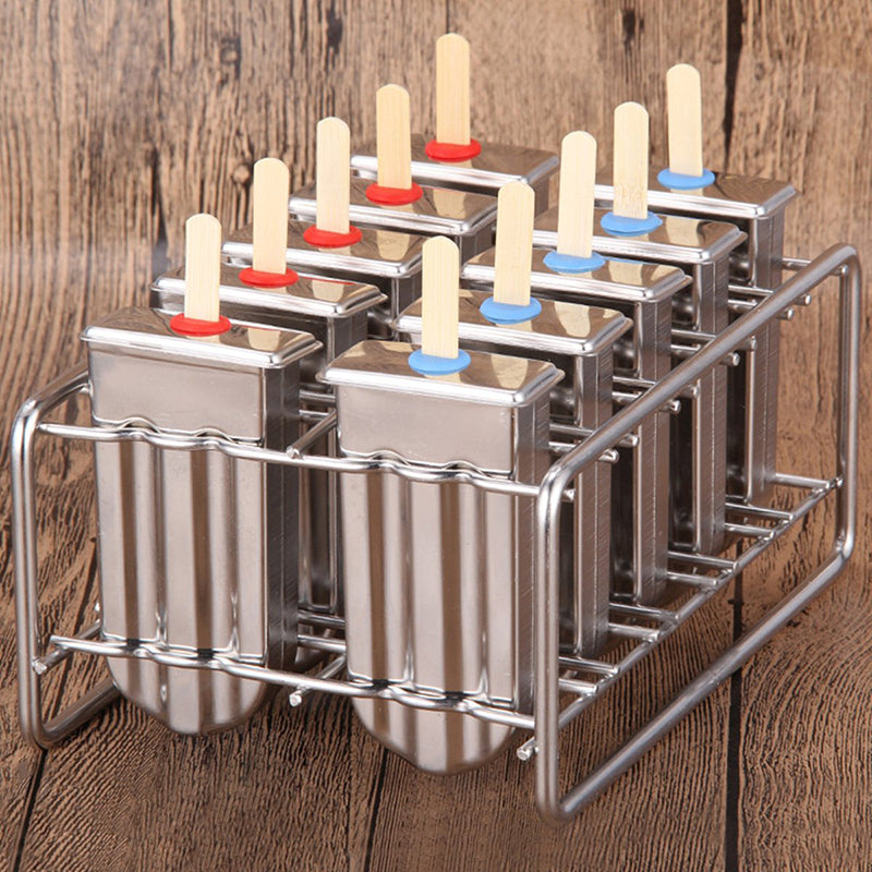 Premium Stainless Steel Popsicle Mould Set | Reusable Ice Block & Ice Cream Maker