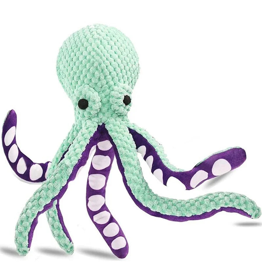 Plush Octopus Dog Toy – Interactive Squeaky Chew Toy for Puppies & Dogs
