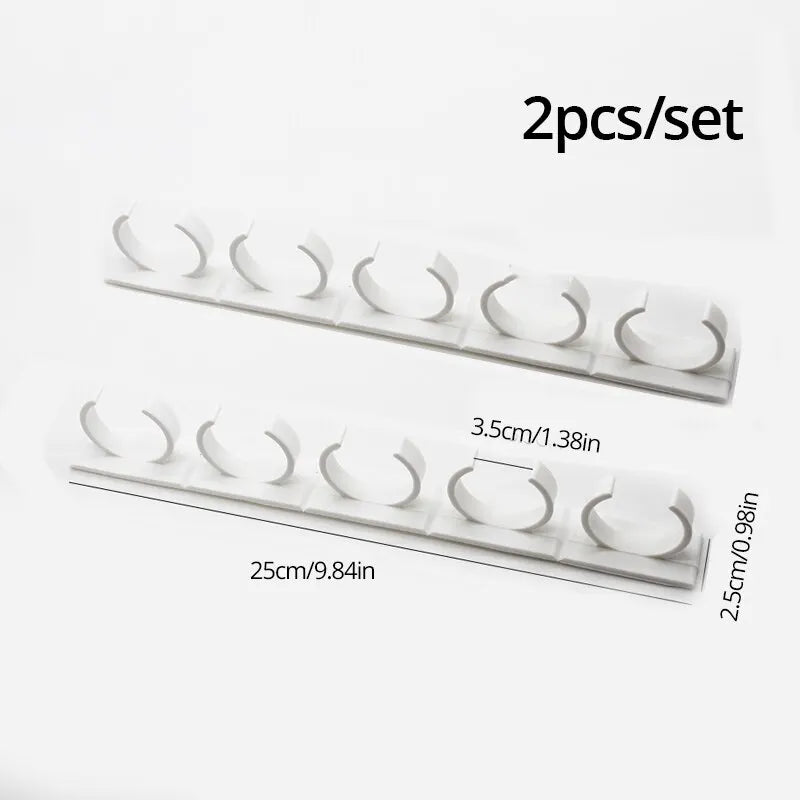 2-Piece Wall-Mounted Kitchen Spice Rack – Adhesive Seasoning & Jar Holder