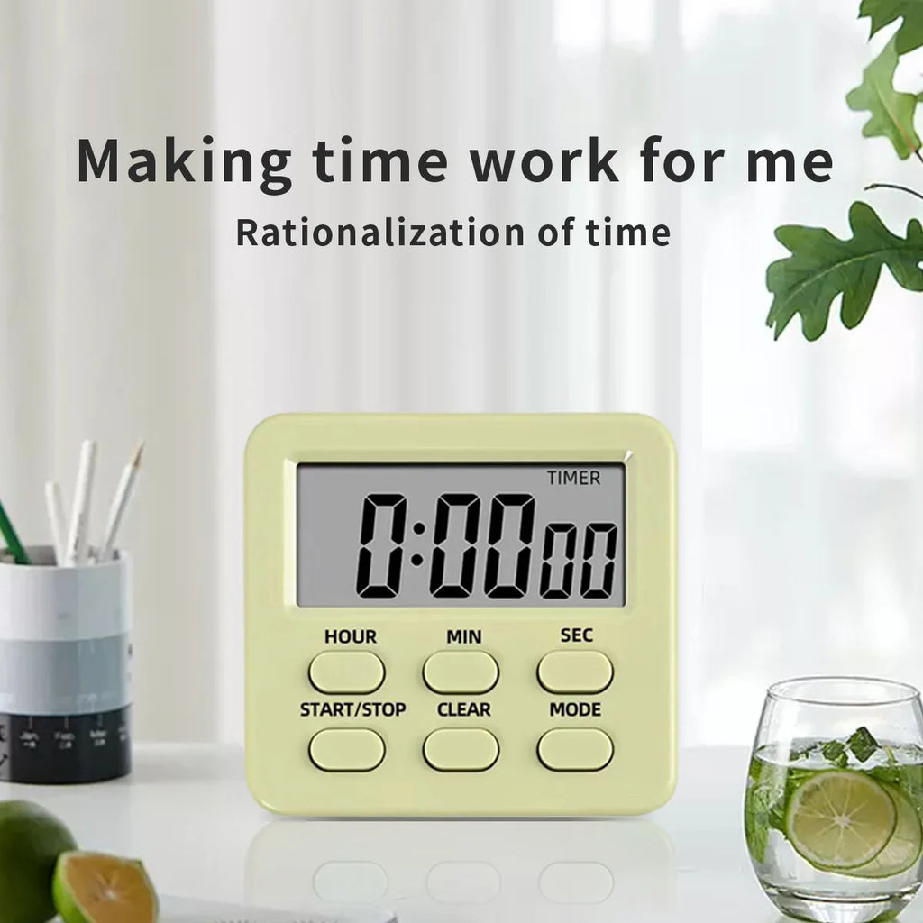 Magnetic Digital Kitchen Timer with LCD Display