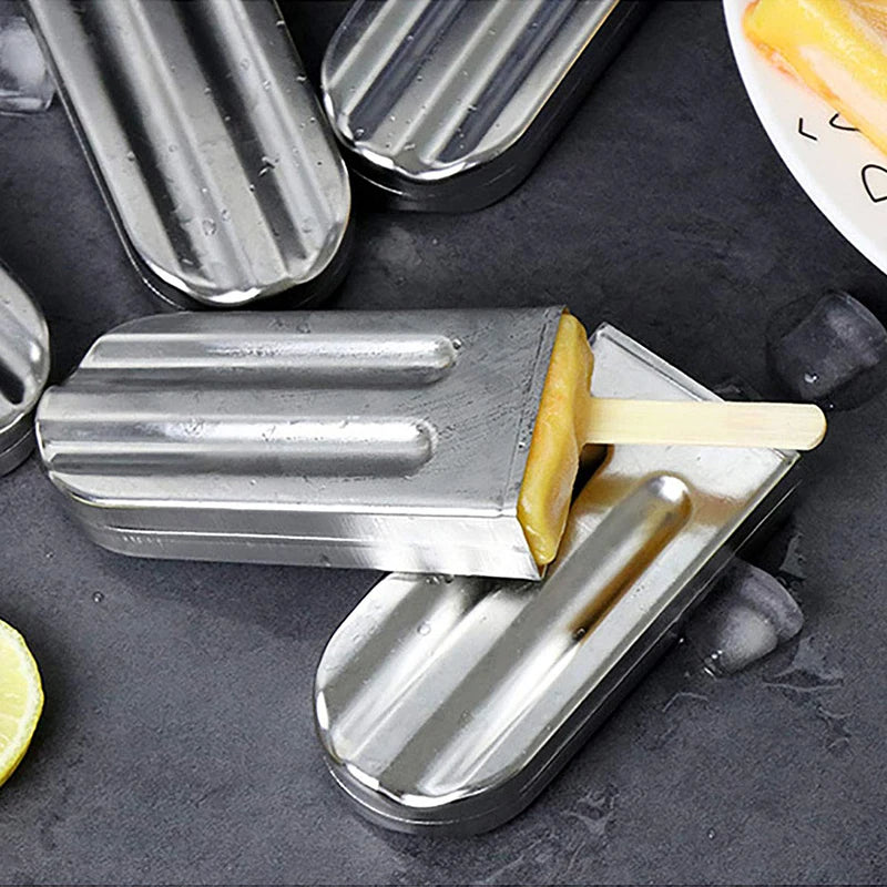Premium Stainless Steel Popsicle Mould Set | Reusable Ice Block & Ice Cream Maker