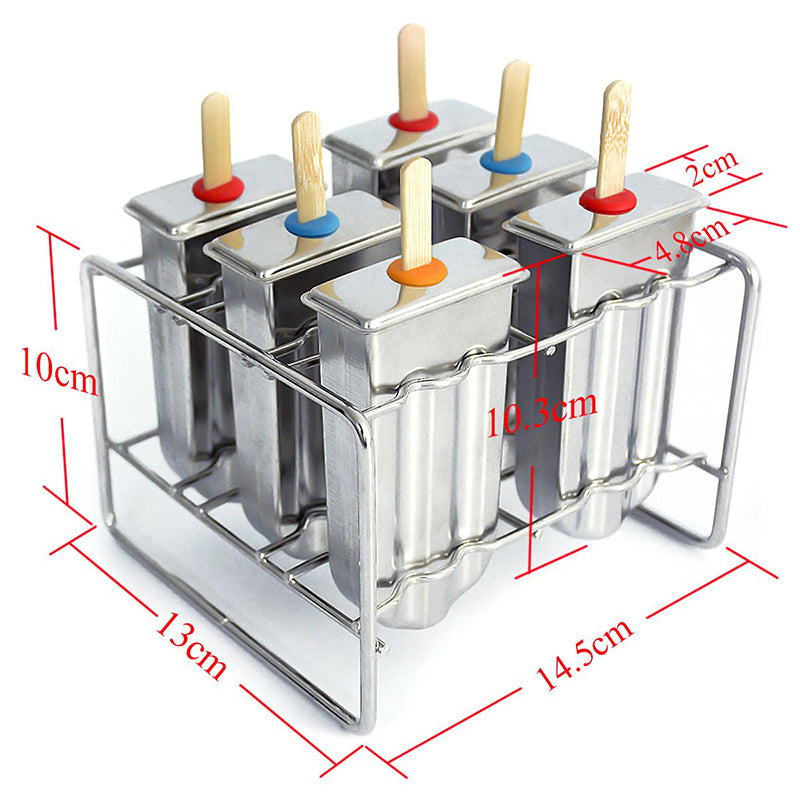 Premium Stainless Steel Popsicle Mould Set | Reusable Ice Block & Ice Cream Maker