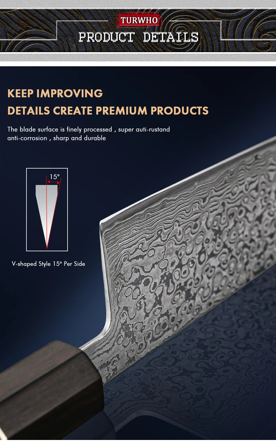 7-Inch Damascus Steel Kiritsuke Chef Knife