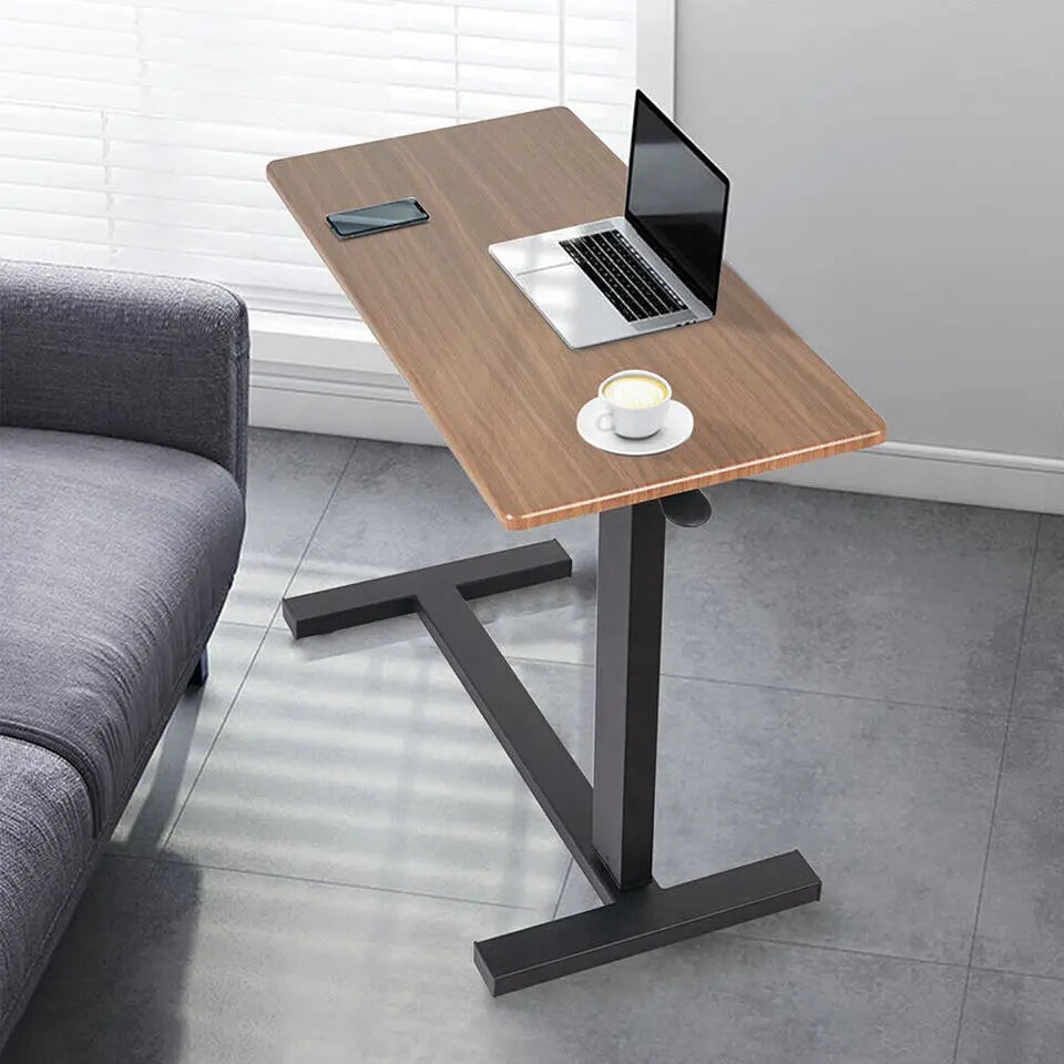 Adjustable Overbed Table with Wheels | Mobile Laptop Desk for Bed, Sofa & Home Office