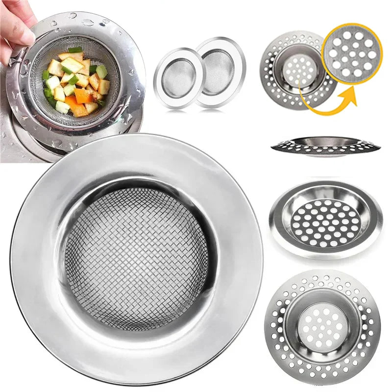 Stainless Steel Sink Strainer | Kitchen & Bathroom Drain Filter Hair Catcher