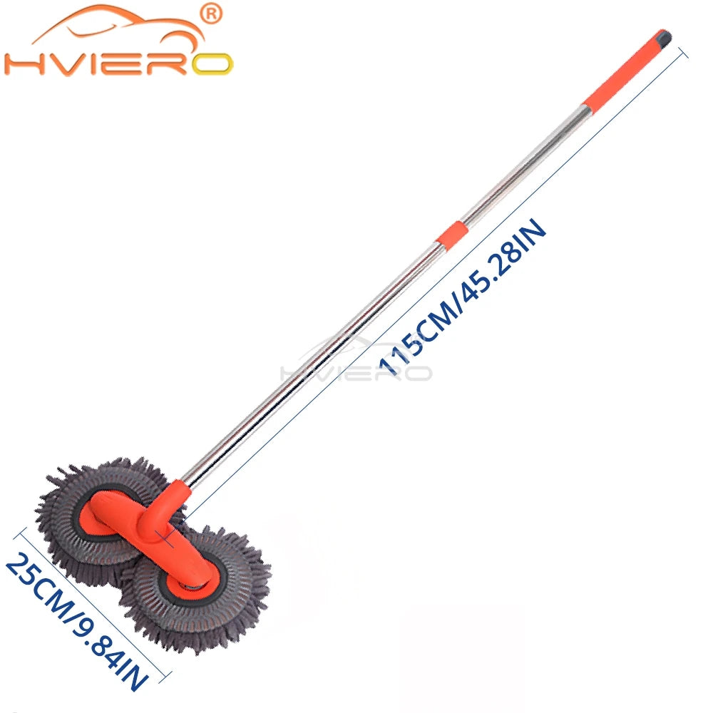 360° Microfiber Car Wash Mop with Extendable Handle | Scratch-Free Cleaning Brush