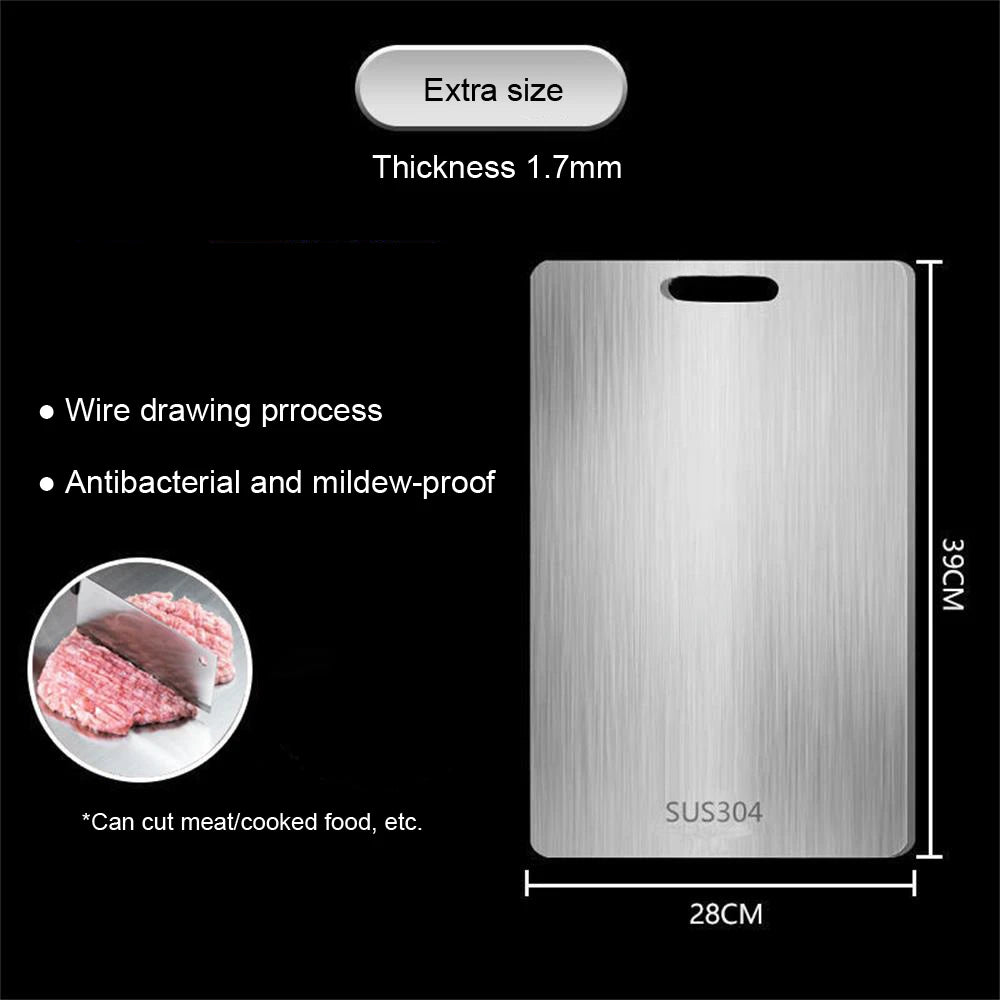 316 Stainless Steel Double-Sided Chopping Board – Durable Kitchen Cutting Board