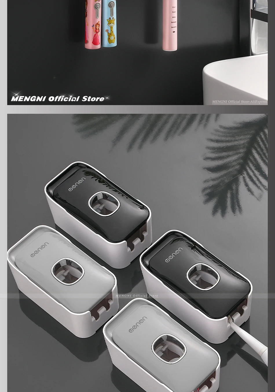 Wall-Mounted Toothpaste Dispenser – Automatic Toothpaste Squeezer & Bathroom Organiser