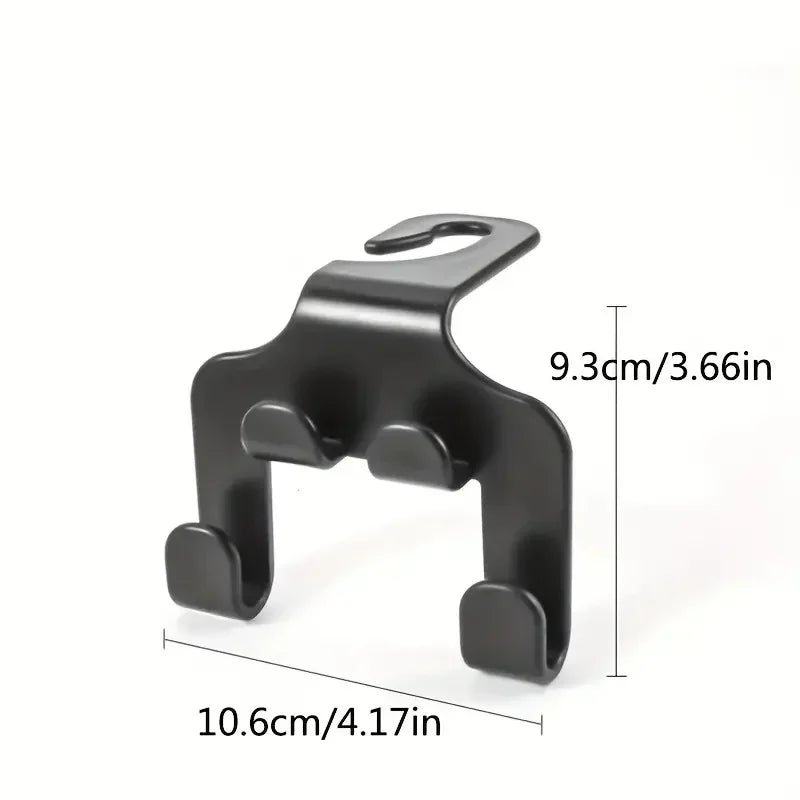 2-in-1 Car Headrest Phone Holder & Storage Hooks