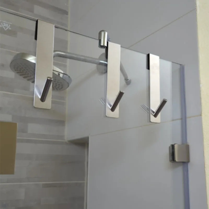 Over-Door Shower Towel Rack – Stainless Steel S-Shape Bathroom Hook