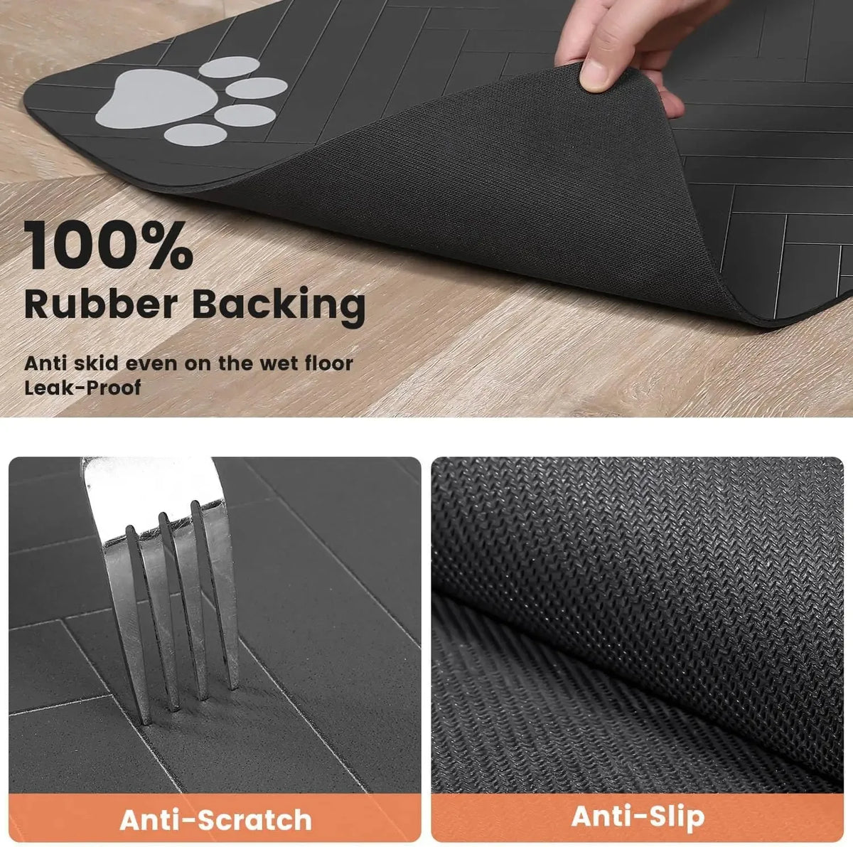 Pet Feeding Mat – Absorbent Waterproof Placemat for Dogs & Cats