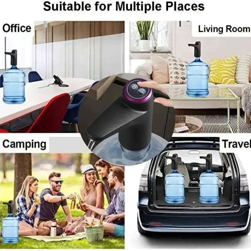 Portable 5-Gallon Water Dispenser – USB Rechargeable Electric Water Pump for Camping & Outdoor Adventures
