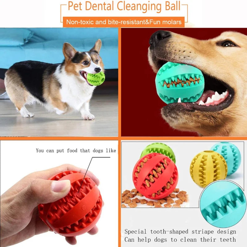 Interactive Dog Treat Ball – Chew, Dental Cleaning & Puzzle Toy