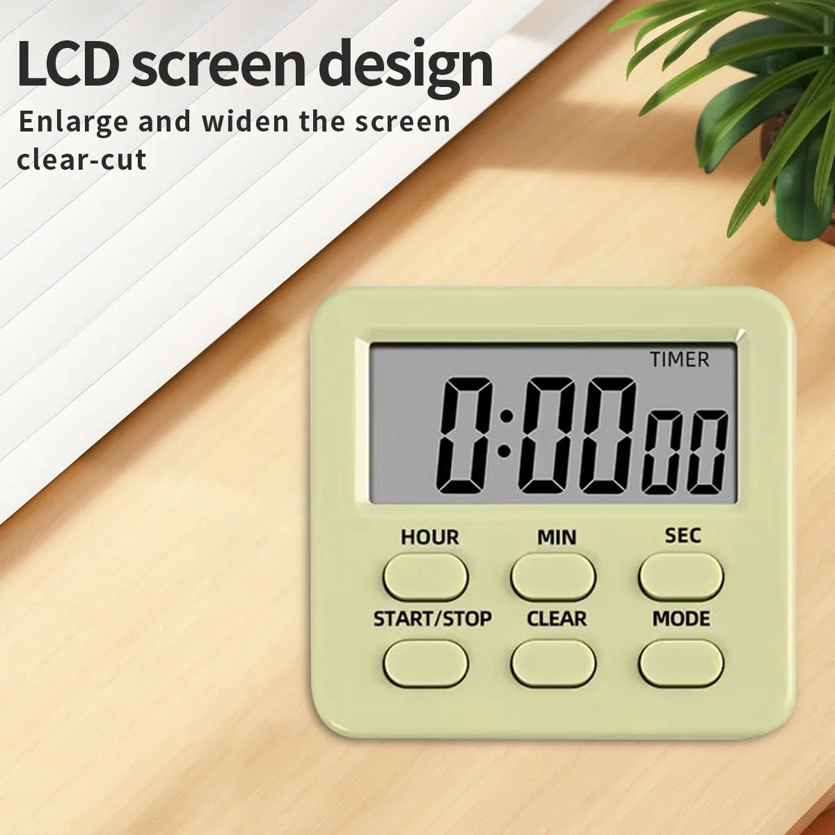 Magnetic Digital Kitchen Timer with LCD Display
