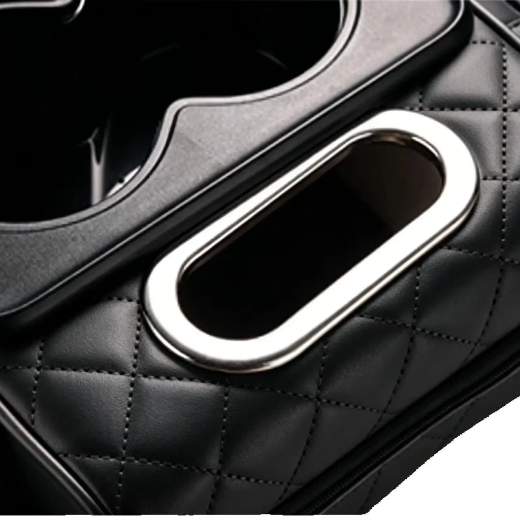 Car Center Console Armrest Cushion with Storage & Cup Holders