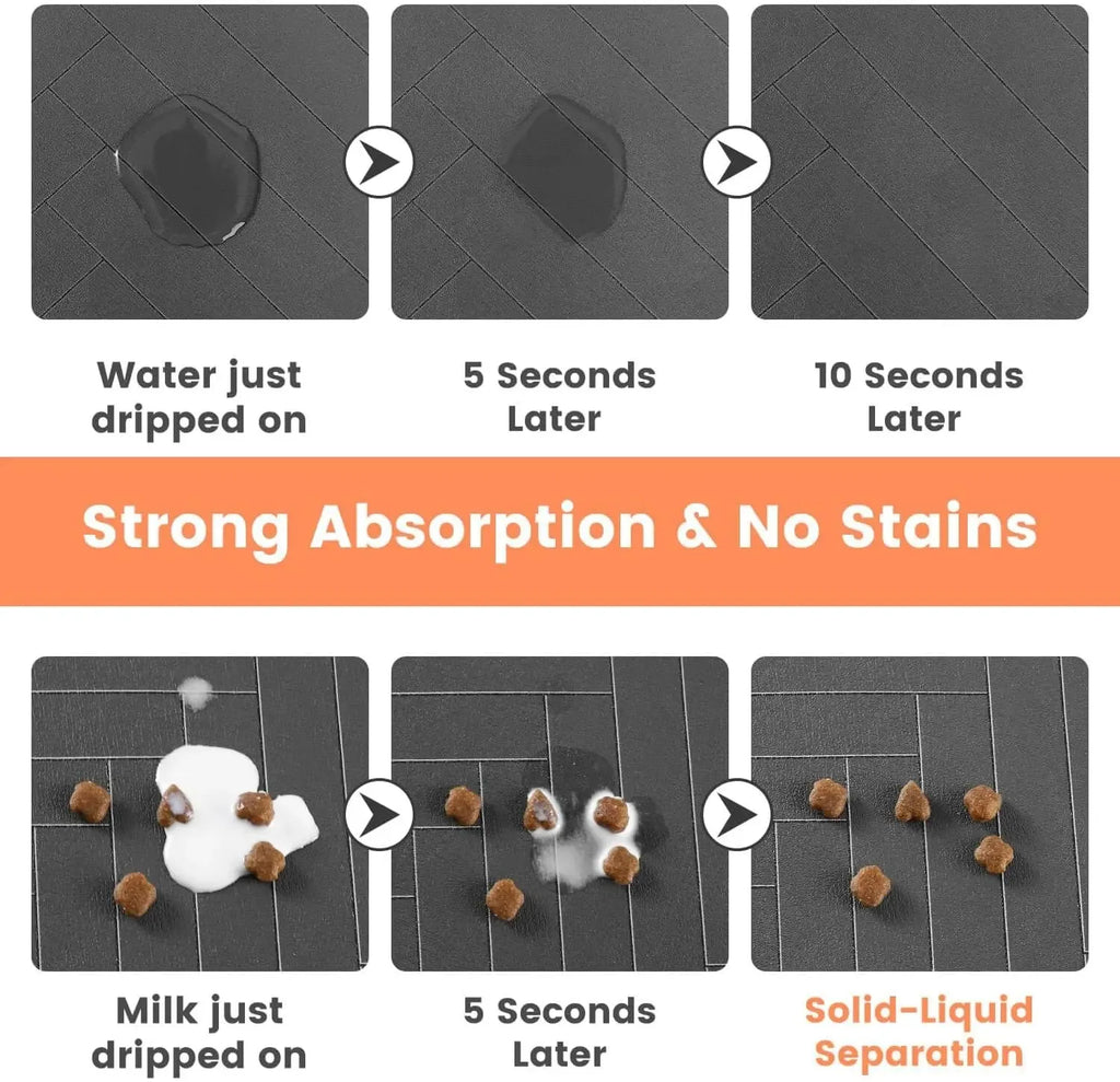 Pet Feeding Mat – Absorbent Waterproof Placemat for Dogs & Cats