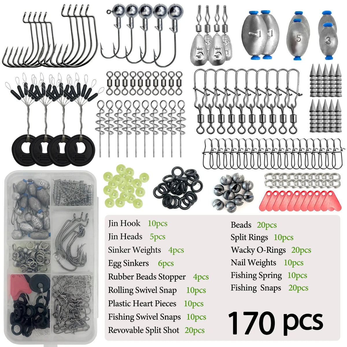 Professional Fishing Tackle Kit – 113–410 Piece Fishing Accessories Set