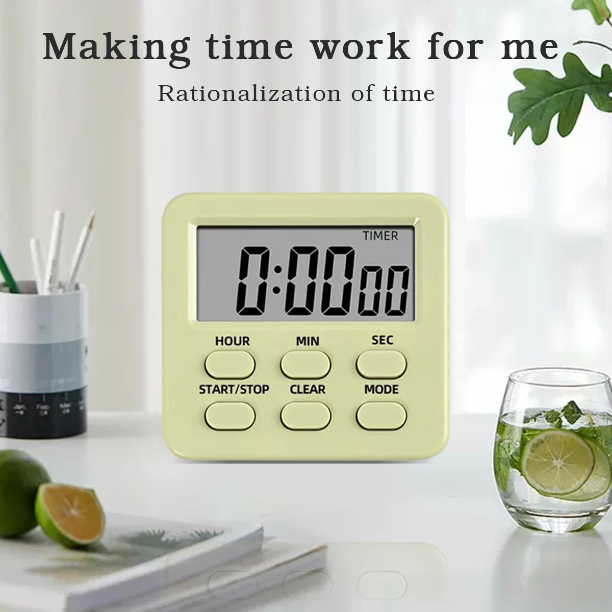 Magnetic Digital Kitchen Timer with LCD Display