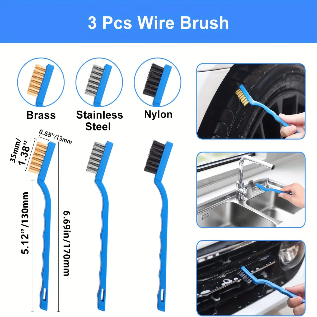 26-Piece Professional Car Detailing Brush Kit