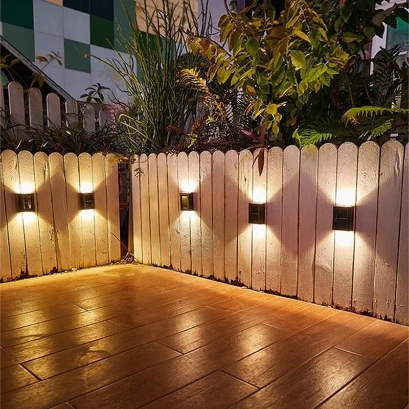 Solar LED Fence Lights – Waterproof Outdoor Wall & Garden Lights