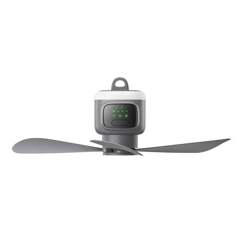 Portable Camping Ceiling Fan with LED Light & Remote