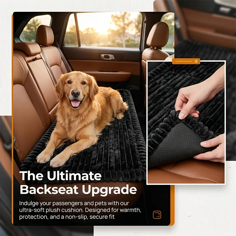 Dog Car Bed Mat – Soft Plush Travel Cushion for Cars, Camping & Home