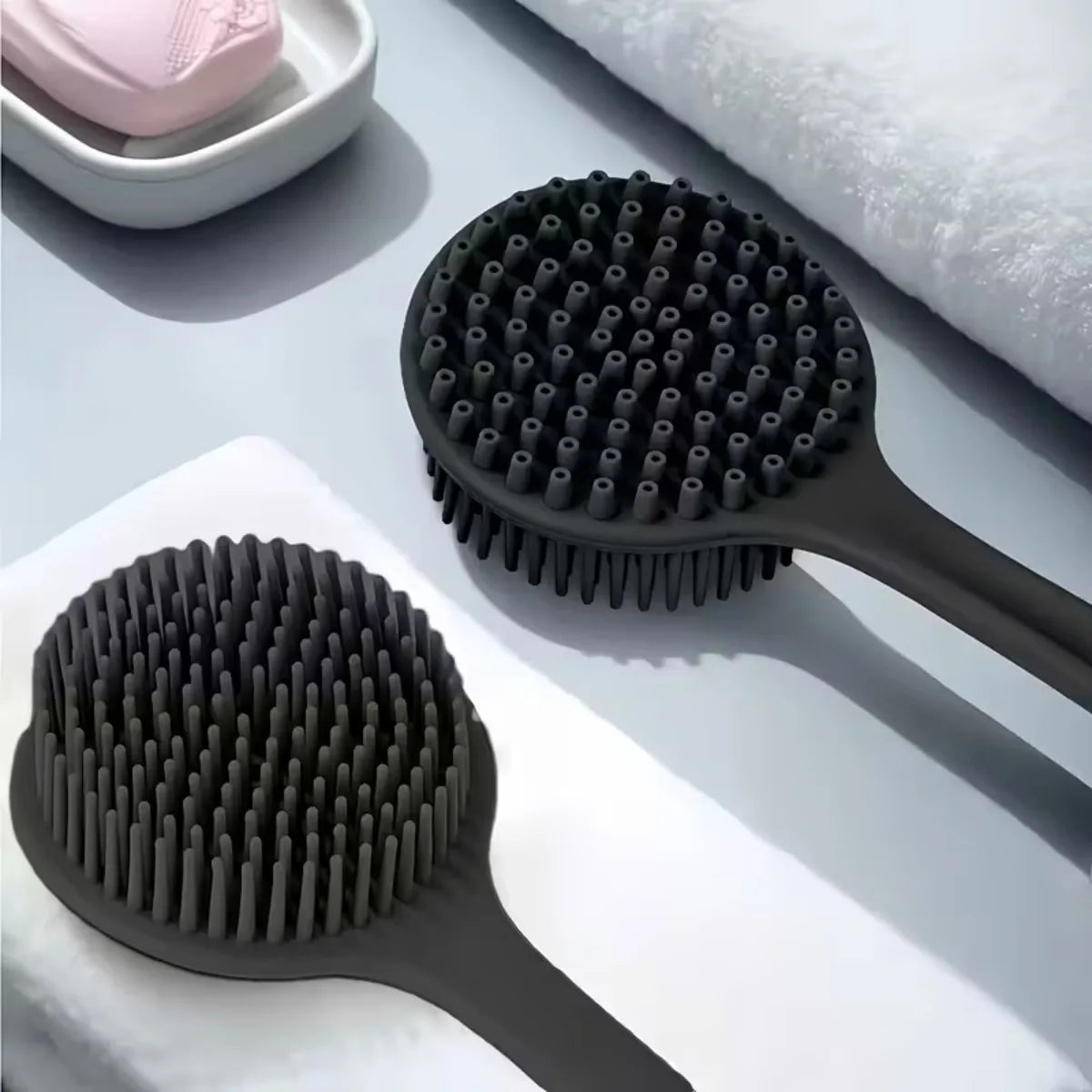 4PCS Silicone Body Scrubber Set – Soft Exfoliating Shower & Face Brushes
