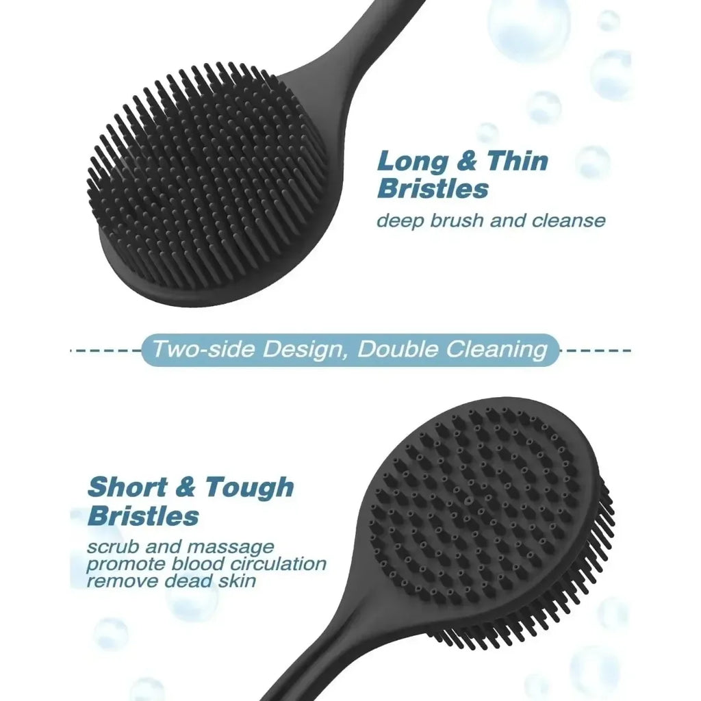 4PCS Silicone Body Scrubber Set – Soft Exfoliating Shower & Face Brushes