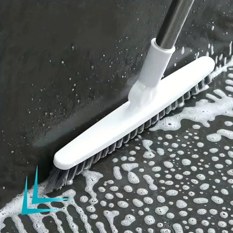 Long Handle Bathroom Floor Scrub Brush – Hard Bristle Tile & Tub Cleaner