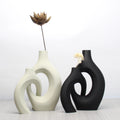 Boho Hollow Ceramic Style Vase Set | Modern Decorative Vases for Home Decor