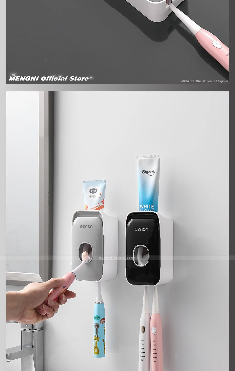 Wall-Mounted Toothpaste Dispenser – Automatic Toothpaste Squeezer & Bathroom Organiser