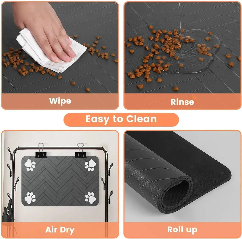 Pet Feeding Mat – Absorbent Waterproof Placemat for Dogs & Cats