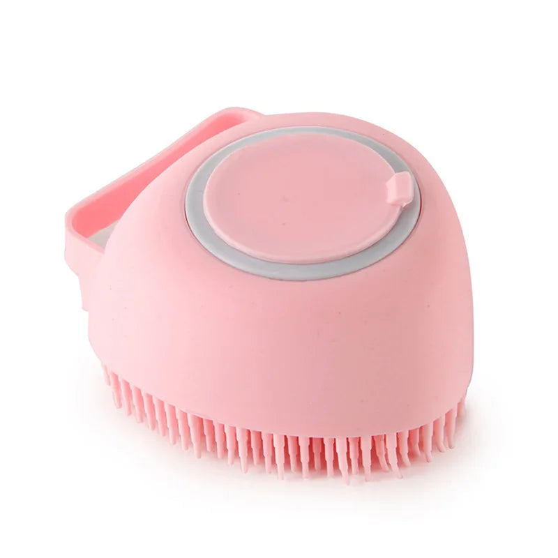 Silicone Pet Bath & Massage Brush – Dog & Cat Bath Scrubber