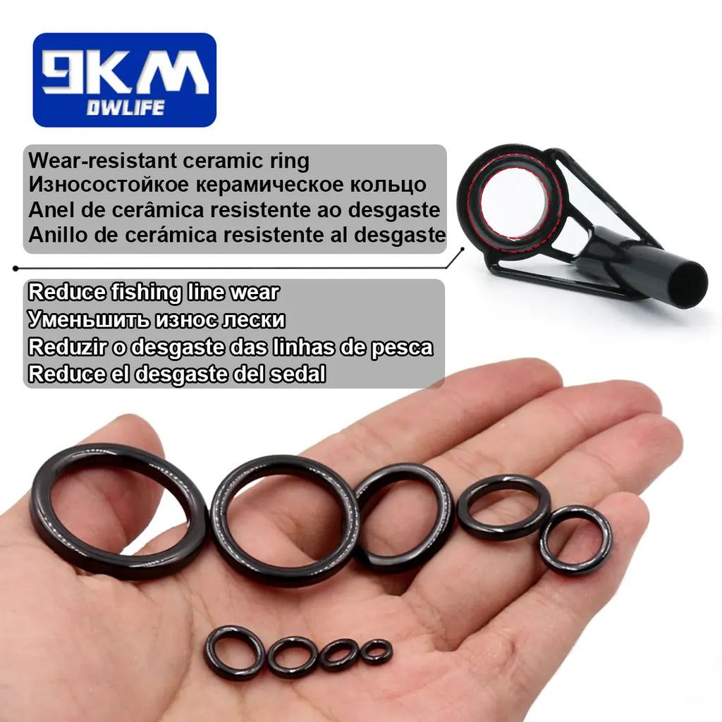 Fishing Rod Guide Repair Kit – Stainless Steel & Ceramic Tip Rings