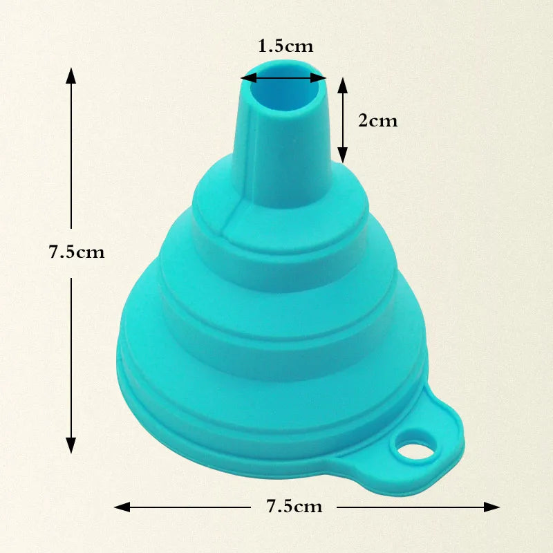 Mini Foldable Silicone Funnel – Collapsible Portable Funnel for Kitchen, Camping & Outdoor Use