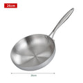 304 Stainless Steel Frying Pan – Non-Stick Skillet for Gas & Induction Cooktops