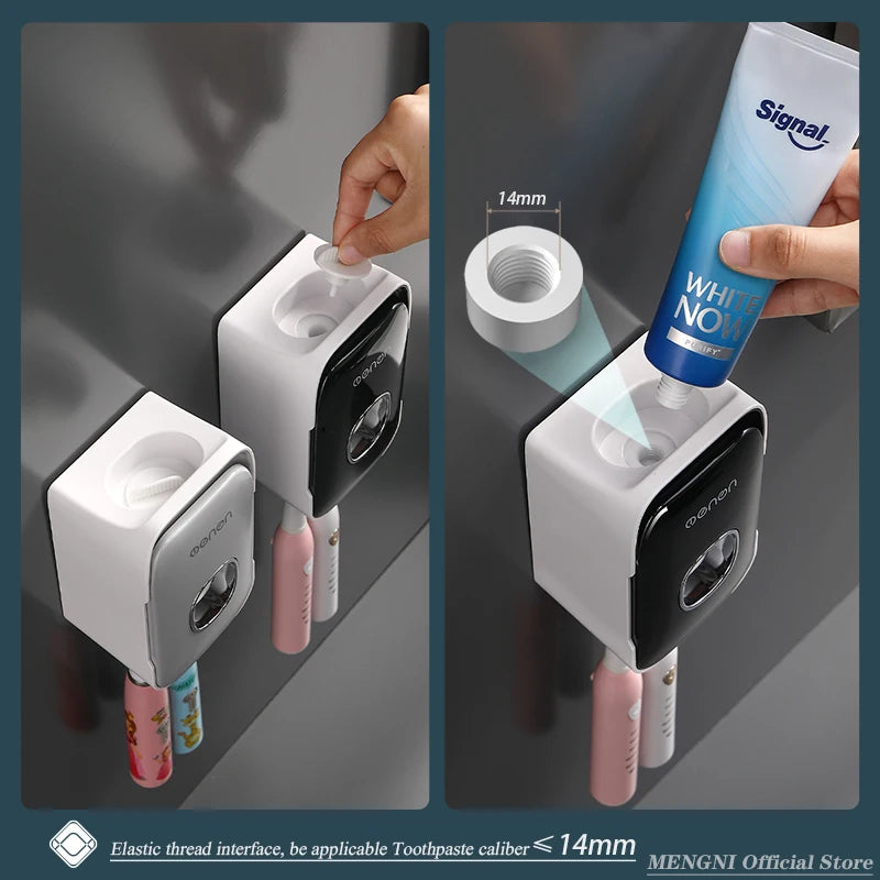 Wall-Mounted Toothpaste Dispenser – Automatic Toothpaste Squeezer & Bathroom Organiser