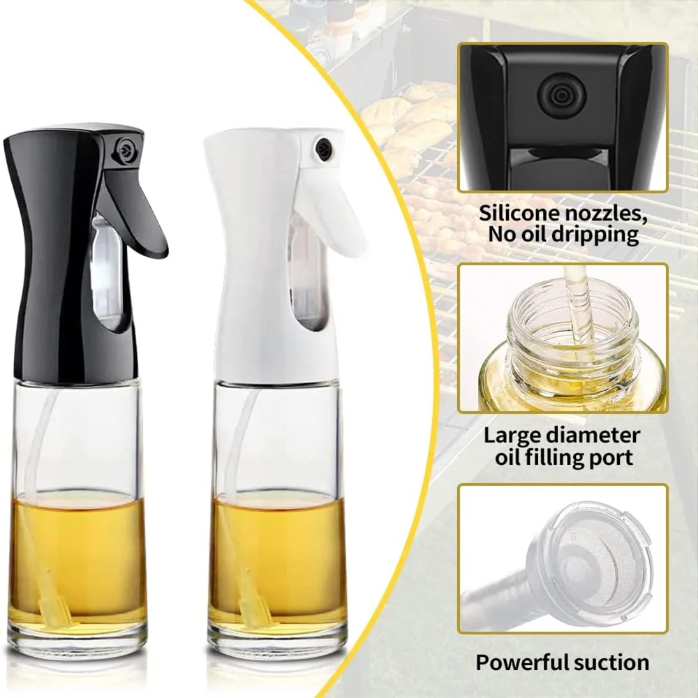 Oil Spray Bottle – Reusable Cooking Oil Sprayer & Dispenser