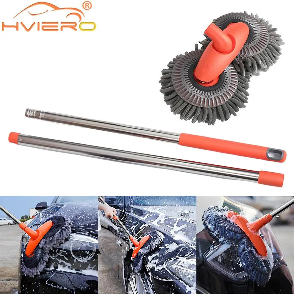360° Microfiber Car Wash Mop with Extendable Handle | Scratch-Free Cleaning Brush