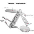 Stainless Steel Camping Multi Tool | Spoon, Fork, Knife & Bottle Opener