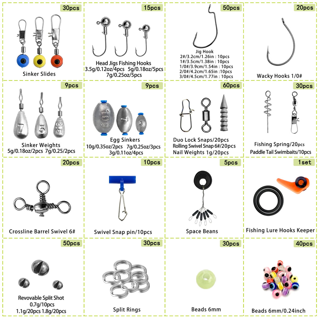 Professional Fishing Tackle Kit – 113–410 Piece Fishing Accessories Set