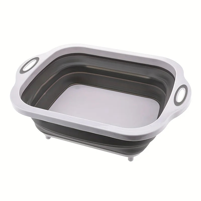Foldable Portable Camping Basin – Space-Saving Sink, Storage & Cutting Board