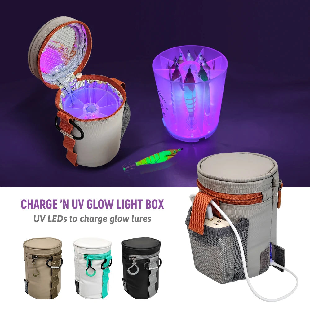 UV LED Fishing Lure Charger – Portable Glow Light for Squid & Night Fishing