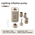 3-in-1 Mini Electric Air Pump with Camping Light – Portable Inflator & Deflator