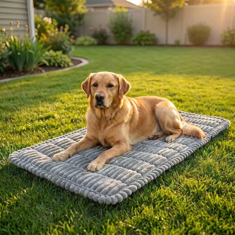 Dog Car Bed Mat – Soft Plush Travel Cushion for Cars, Camping & Home