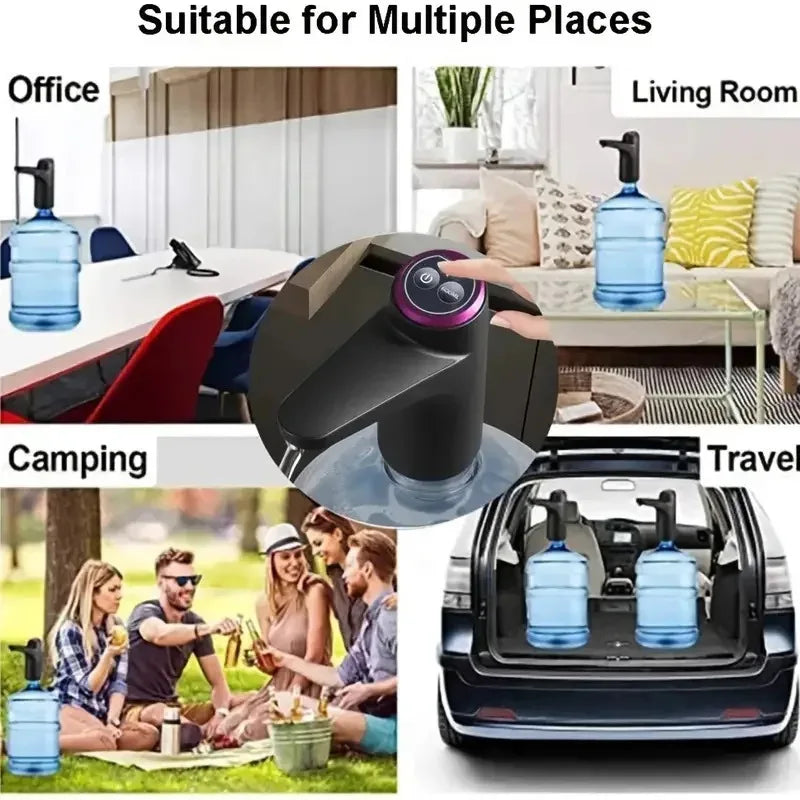 Portable 5-Gallon Water Dispenser – USB Rechargeable Electric Water Pump for Camping & Outdoor Adventures