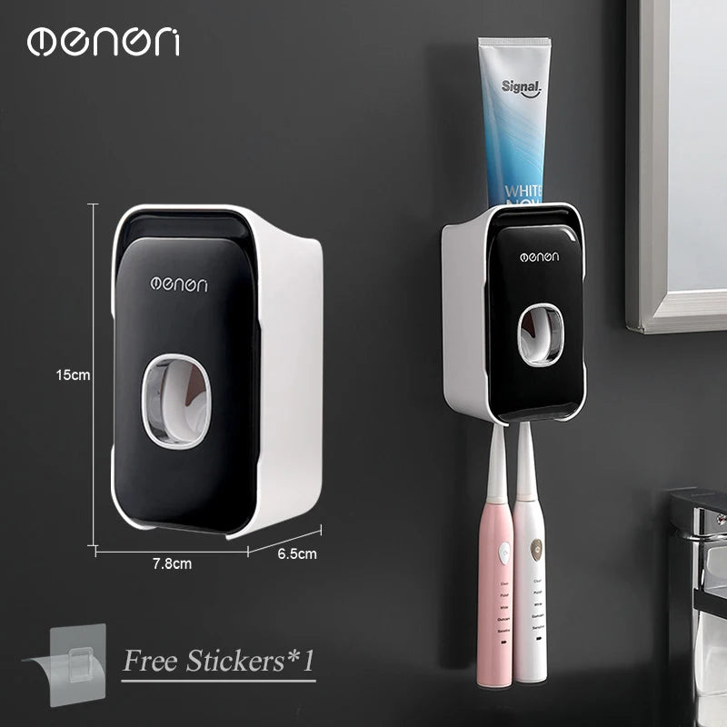 Wall-Mounted Toothpaste Dispenser – Automatic Toothpaste Squeezer & Bathroom Organiser