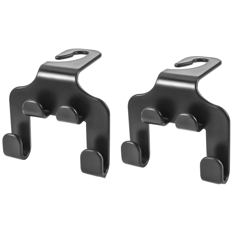 2-in-1 Car Headrest Phone Holder & Storage Hooks