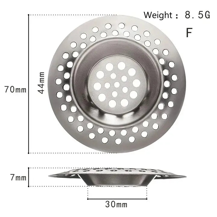 Stainless Steel Sink Strainer | Kitchen & Bathroom Drain Filter Hair Catcher