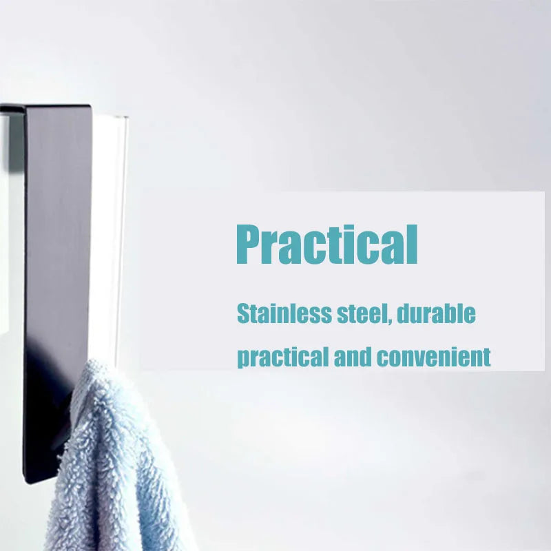 Over-Door Shower Towel Rack – Stainless Steel S-Shape Bathroom Hook